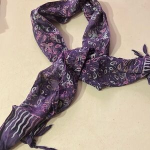 Beautiful purple scarf by Golden Road Imports